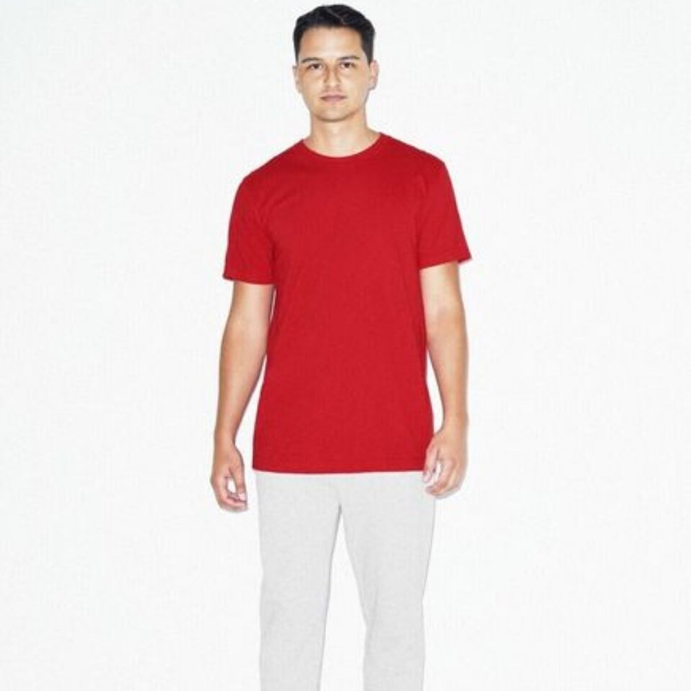 NWT AMERICAN APPAREL UNISEX FINE JERSEY SHORT SLEEVE‎ T-SHIRT RED 3XL